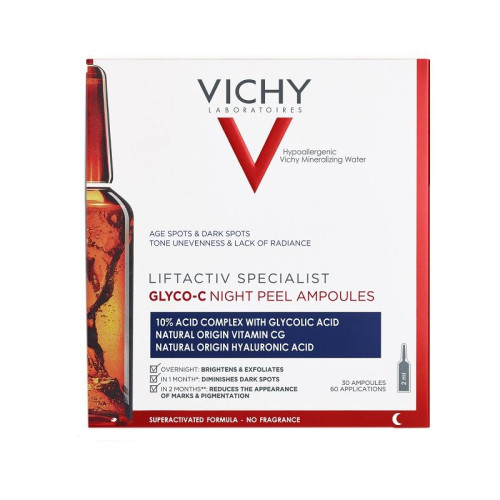Vichy Liftactiv Specialist Glyco-C Night Peel Ampoules for Age and Pigmentation Spots 10.21 fl oz (301.8 ml)
