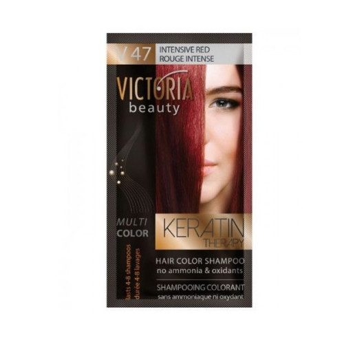 Victoria Multi Color Hair Color Shampoo Color V47 Intensive Red 1.35 fl oz (40 ml)