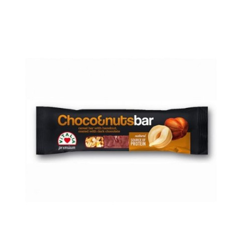 Vitalia Choco and Nuts Bar Cereal Bar with Chocolate and Hazelnuts 1.23 oz (35 g)