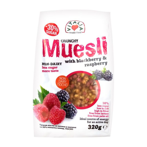 Vitalia Crunchy Muesli with Blackberry and Raspberry 11.29 oz (320 g)