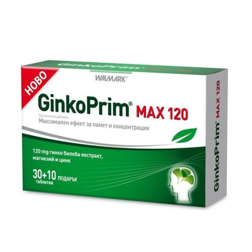 Walmark Ginkoprim Max for Memory and Concentration 120 mg 30 Tablets + 10 Tablets