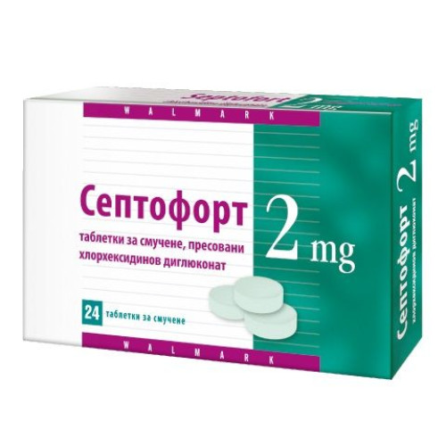 Walmark Septfort for Sore Throat and Pain 2 mg 24 Lozenges
