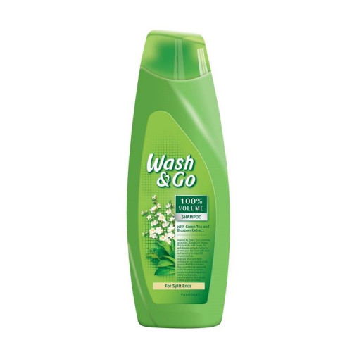 Wash & Go Shampoo for Damaged Hair with Green Tea 13.53 fl oz (400 ml)