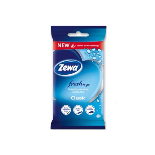 Zewa Fresh to Go Classic Wet Wipes for Face and Hands 15 pcs