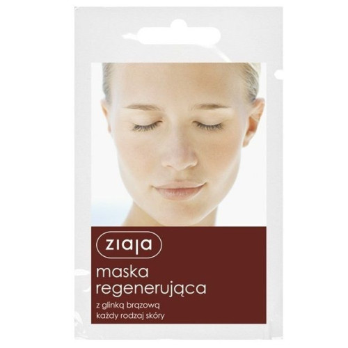 Ziaja Regenerating Face Mask with Brown Clay 0.24 fl oz (7 ml)