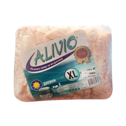 Alivio Daytime Diapers Pants for Adults 220.5-264.6+ lb (100-120+ kg) Size XL 10 pcs
