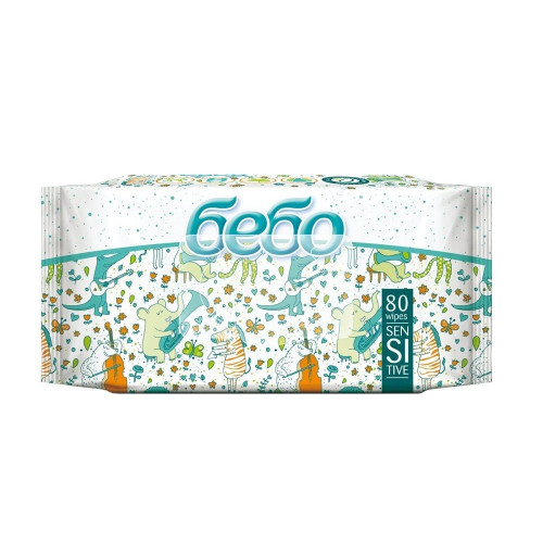 Bebo Sensitive Wet Wipes for Babies with Sensitive Skin 80 pcs