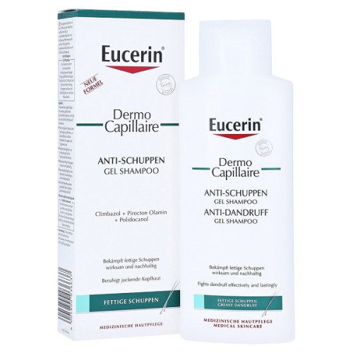 Eucerin DermoCapillaire Gel Shampoo for Removing Dandruff from Oily Scalps 8.45 fl oz (250 ml)