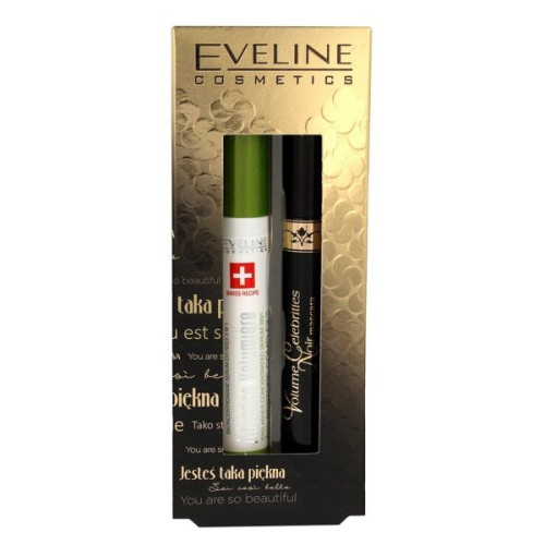 Eveline Promo Set 3-in-1 Eyelash Activator for Growth and Density and Volume Mascara