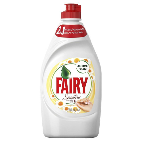Fairy Sensitive Dishwashing Liquid with Chamomile and Vitamin E 15.22 fl oz (450 ml)