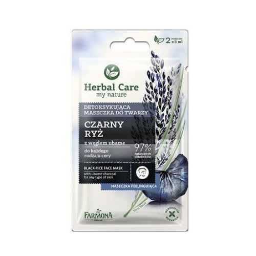 Jantar Farmona Herbal Care Black Detox Face Mask with Black Rice 2 x 0.17 fl oz (5 ml)