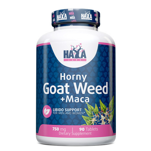 Haya Labs Horny Goat Weed Extract 750 mg + Maca 90 Tablets