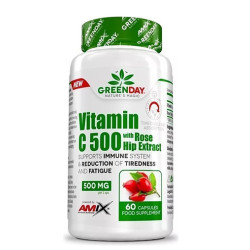 Amix Greenday Vitamin C 500 mg with Rosehip 60 Capsules