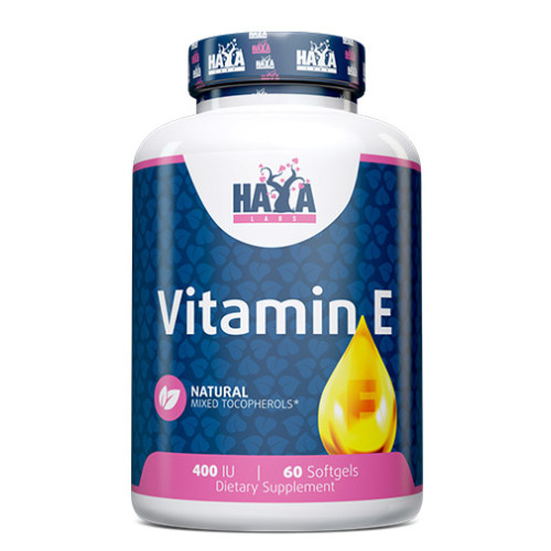 Haya Labs Vitamin E Mixed Tocopherols 400 i.u. 60 Softgel Capsules