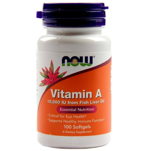 Now Foods Vitamin A Strong Immunity and Healthy Skin and Hair 100 Capsules