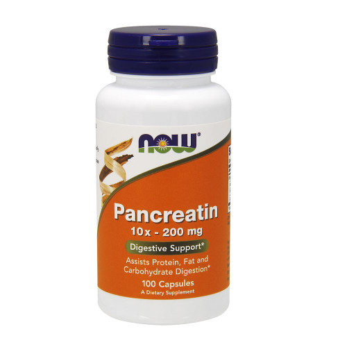 Now Foods Pancreatin for Digestive Problems 500 mg 100 Capsules