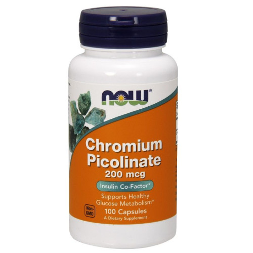 Now Foods Chromium Picolinate Blood Sugar Regulator 200 mg 100 Capsules