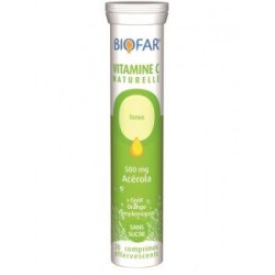 Biofar Vitamin C for Strong Immunity Acerola 500 mg 20 Effervescent Tablets