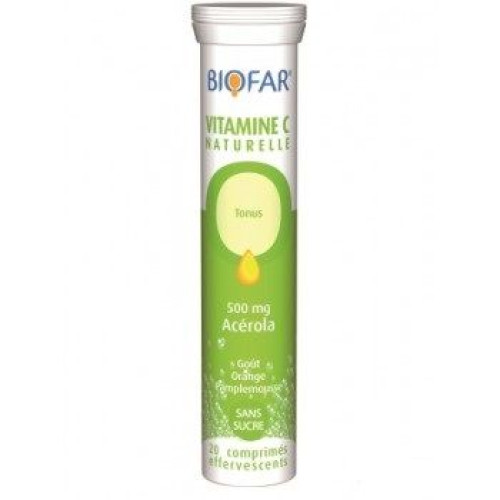 Biofar Vitamin C for Strong Immunity Acerola 500 mg 20 Effervescent Tablets