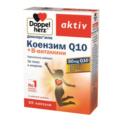 Doppelherz Active Coenzyme Q10 + B Vitamins for a Healthy Body 30 Capsules