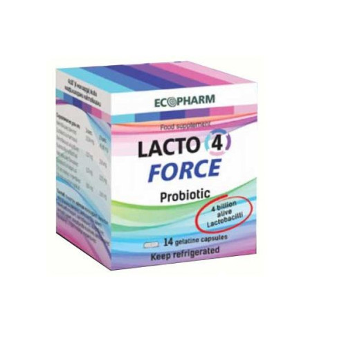 Ecopharm Lacto 4 Force Probiotic for High Immunity and Healthy Intestinal Flora 14 Capsules
