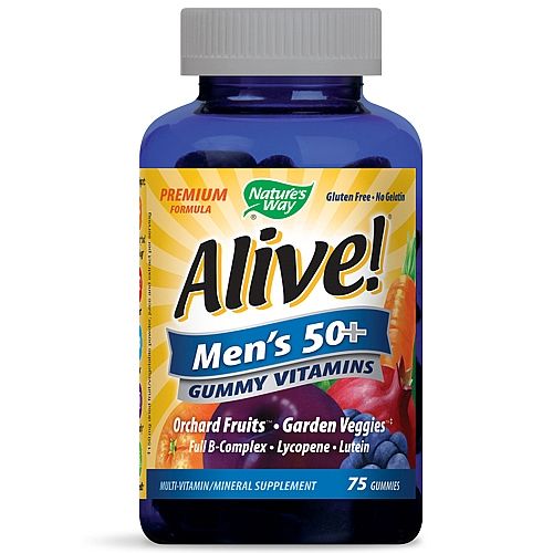 Nature's Way Alive Men's Multivitamins for Men 50+ for High Immunity and Energy 75 Gelatin Tablets