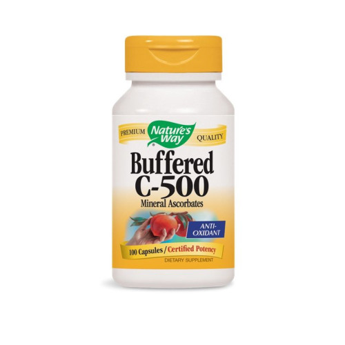 Nature's Way Vitamin C Buffered for Strong Immunity Against Viruses 500 mg 100 Capsules