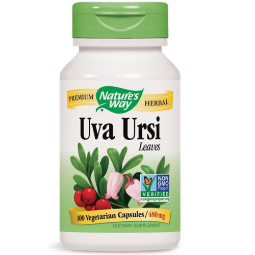 Nature's Way Uva Ursi Bearberry for Healthy Kidneys with Difficult Urination Distitis 480 mg 100 Capsules