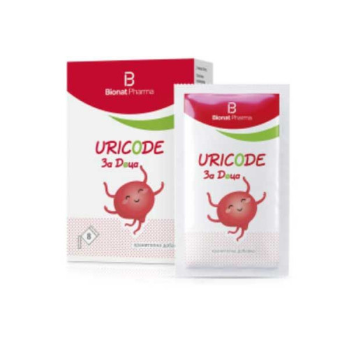 Bionat Pharma Uricode for Children for Healthy Urinary Tract with Cranberries 8 Sachets