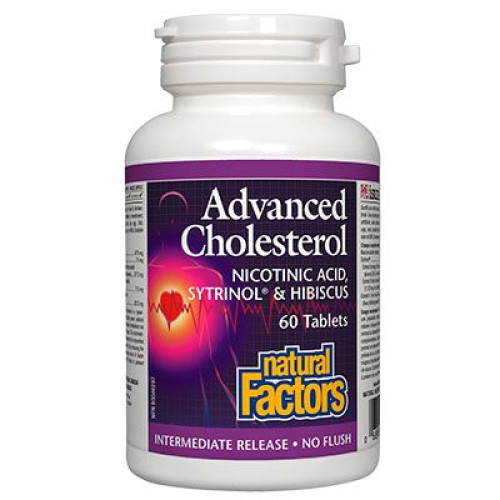 Natural Factors Cholesterol for a Healthy Heart and Blood Circulation 613 mg 60 Tablets