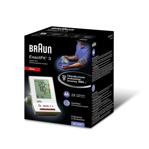 Braun Exactfit 3 BP6000 Blood Pressure Monitor with Exceptional Accuracy 1 pc