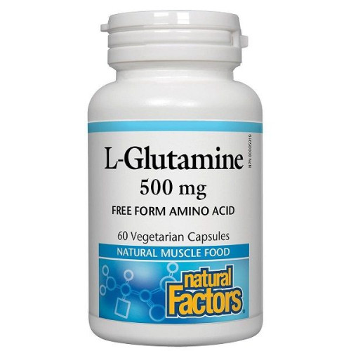 Natural Factors L-Glutamine for Muscle Growth and Mass 60 Capsules