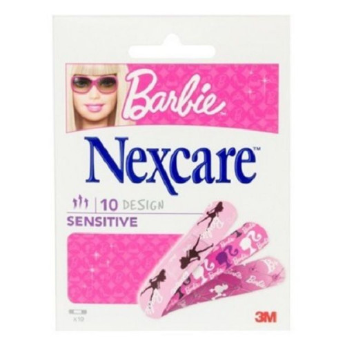 3M Nexcare Sensitive Barbie Gentle and Breathable Wound Dressings for Children 10 pcs