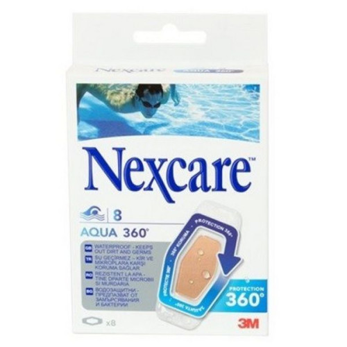 3M Nexcare Aqua Waterproof Bandages for Wounds and Injuries 8 pcs