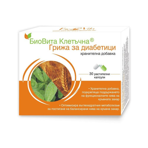 Biovita Diabetics Dietary Supplement for Diabetics and Improving Blood Vessels 30 Capsules
