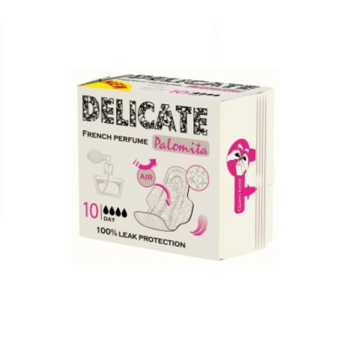 Palomita Delicate French Perfume Daily Sanitary Pads with Perfume Scent 10 pcs