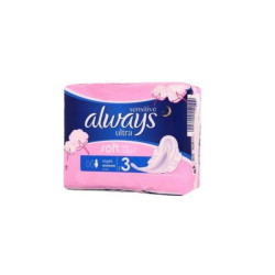 Always Sensitive Ultra Night Nighttime Sanitary Pads for Sensitive Skin 7 pcs