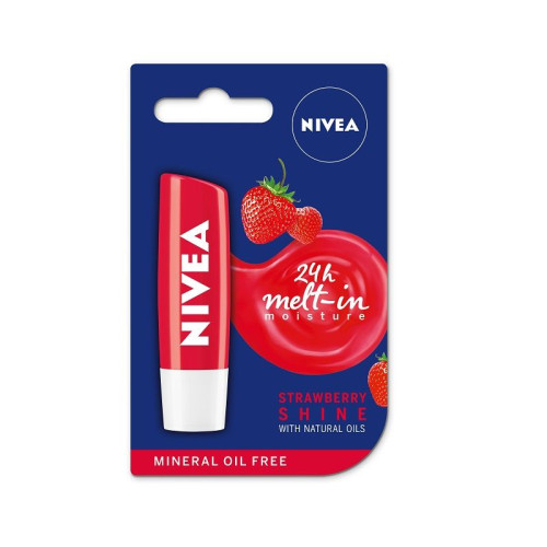 Nivea Lip Balm Strawberry Shine 0.17 oz (4.8 g)