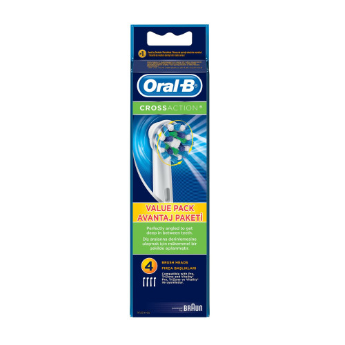 Oral-B Cross Action Replacement Brush Heads for Electric Toothbrush Set of 4