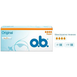 O.b. Original Super Daily Feminine Tampons for Maximum Protection 16 pcs