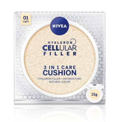 Nivea Hyaluron Cellular Filler SPF 15 3-in-1 Cushion Light 0.53 oz (15 g)