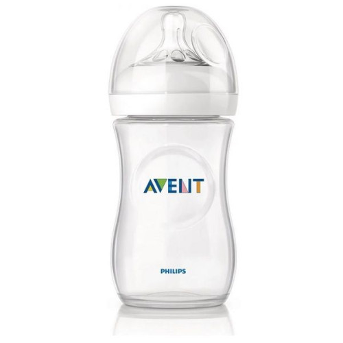 Philips Avent Natural Natural Fast Bottle with three-hole Teat for Children 6+ Months for Feeding 11.16 fl oz (330 ml)