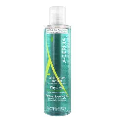 A-Derma Phys-AC Cleansing Foaming Gel for Acne-Prone Skin 3.38 fl oz (100 ml)