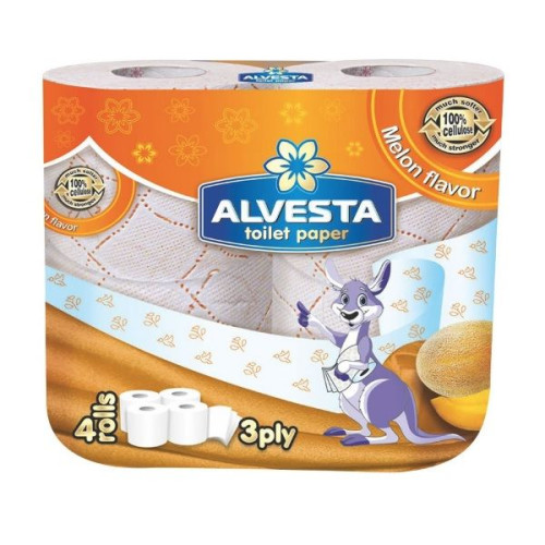 Alvesta Toilet Paper Gold Melon 4 Rolls