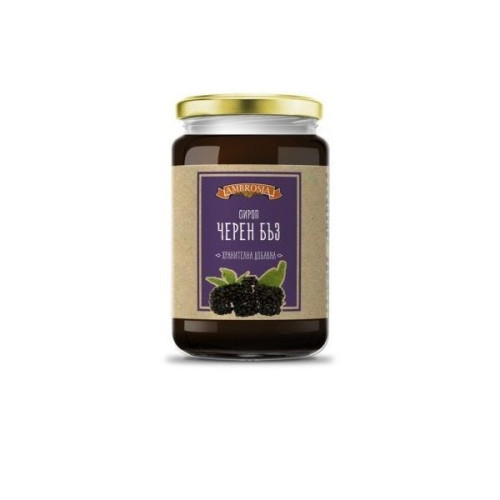Ambrosia Black Elderberry Syrup for Immune Support 14.46 oz (410 g)