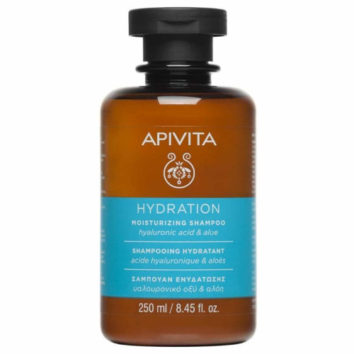 Apivita Hydration Hydrating Shampoo for Hair with Hyaluronic Acid and Aloe 8.45 fl oz (250 ml)