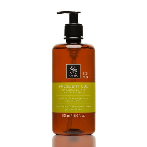 Apivita Gentle Daily Shampoo Gentle Shampoo for Daily Use Chamomile and Honey 16.91 fl oz (500 ml)