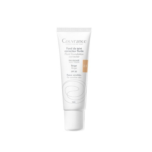Avene Couvrance Foundation for Sensitive Skin 2.5 Beige SPF 20 1.01 fl oz (30 ml)