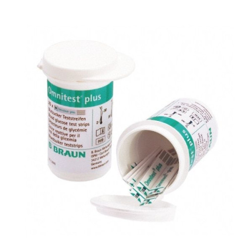 B Braun Omnitest Plus Blood Sugar Test Strips 50 pcs