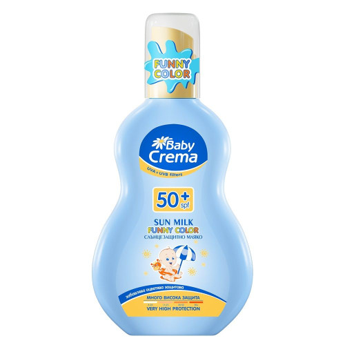 Baby Crema Sun Fun Colorful Sunscreen Milk for Children SPF 50+ 5.07 fl oz (150 ml)